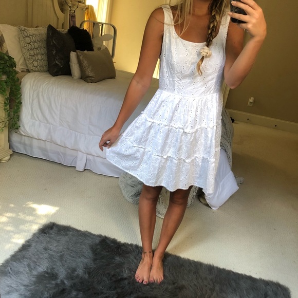 SOLD • ivory ruffled babydoll dress - Picture 6 of 7